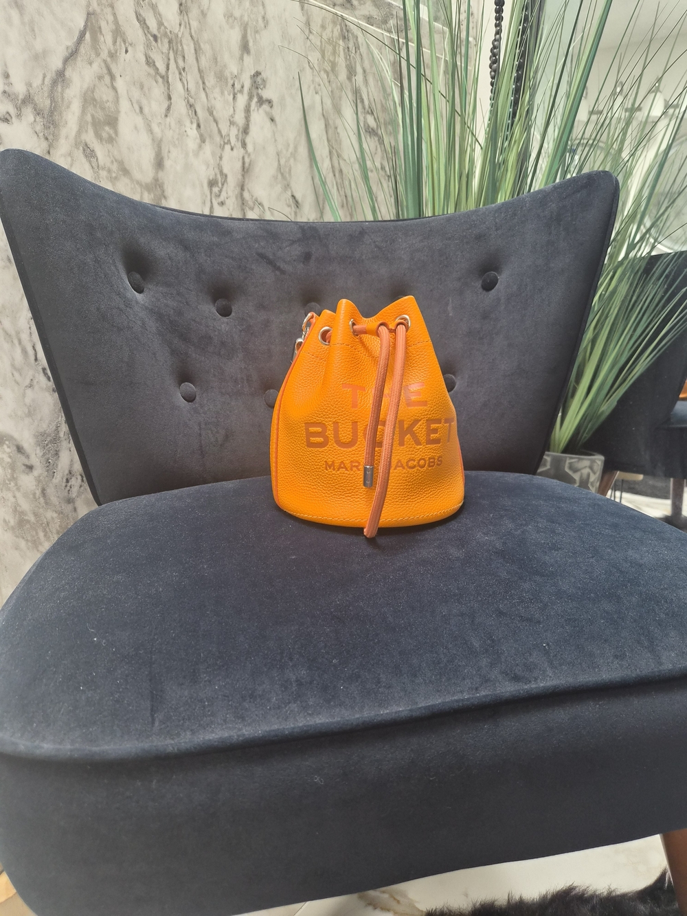 Marc Jacobs Orange The Bucket Mini Drawstring Bag
